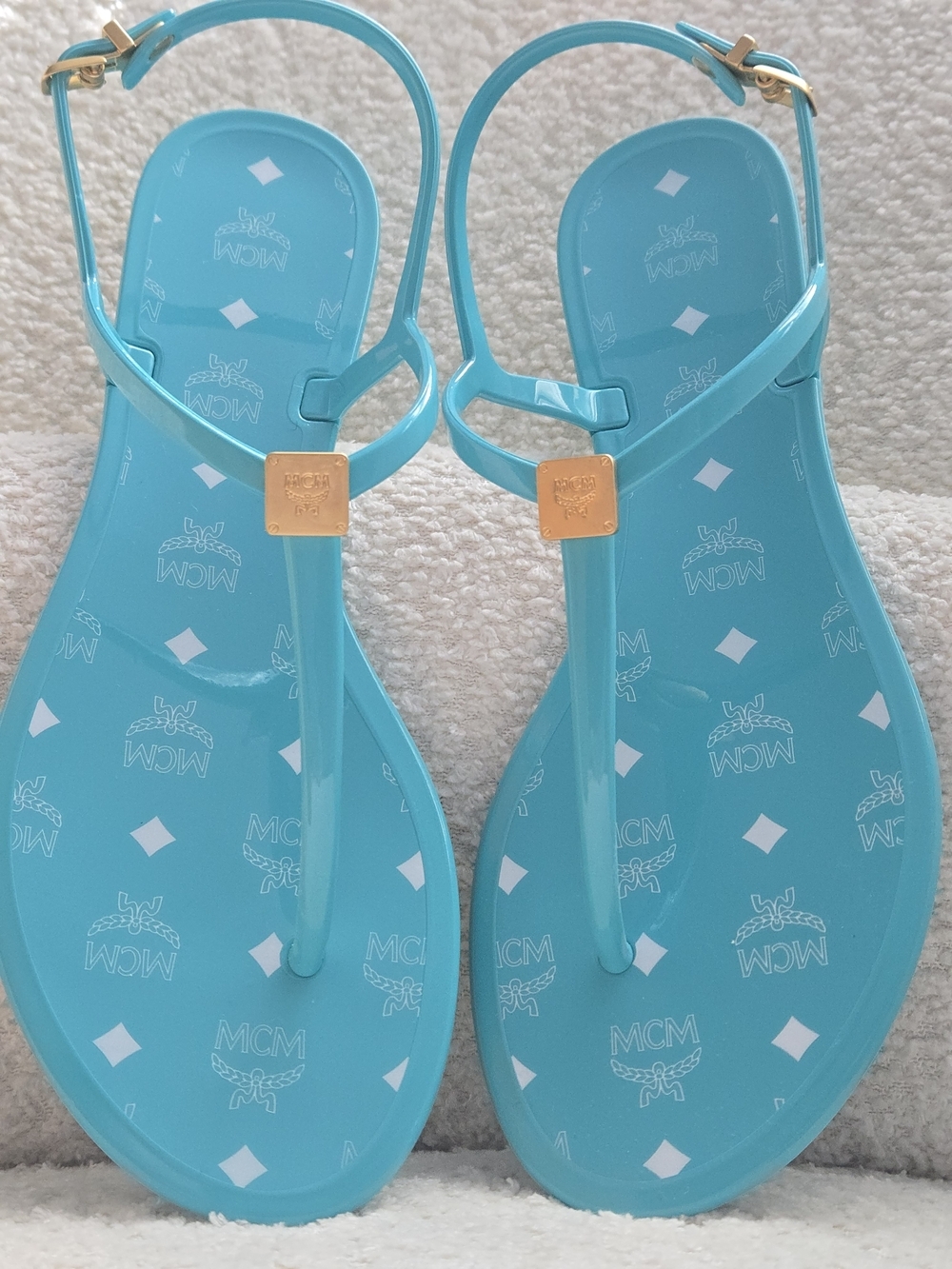 MCM Visetos Jelly Sandals – Size 39 | Brand New in Box |
